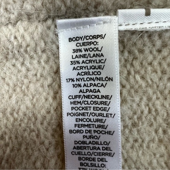 LOFT Ann Taylor Women’s Button Cardigan Sweater Sz XS Beige 38% Wool/10% Alpaca - Picture 7 of 10